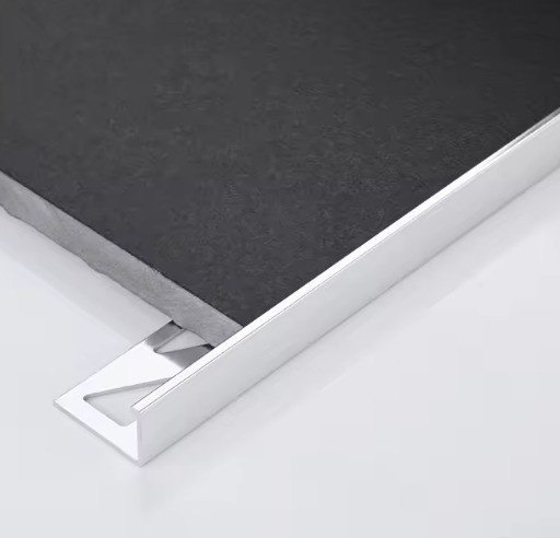 Polished Silver Aluminium Tile Edge Trim – 12.5mm - Image 3
